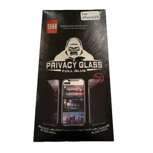 For iPhone 16 9h Tempered Glass Privacy Screen Protector